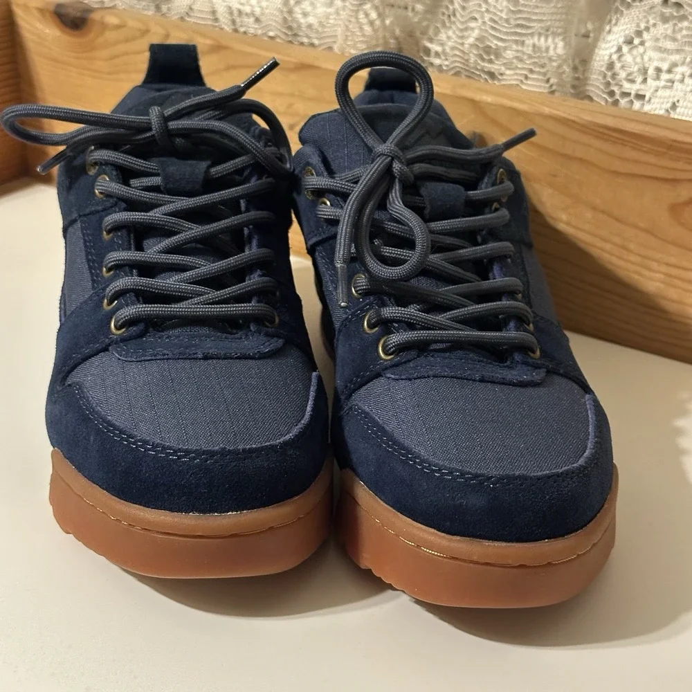 Ridgemont Monty Hiking Shoes Mens 6 Womens 7.5 Dark Blue Suede & Canvas Sneakers